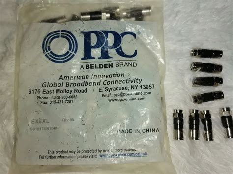 Ppc Belden Rg6 Connectors For Cignal And Satlite Tv 50 Pcs Per Pack