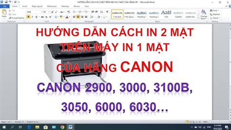 Cách in 2 mặt trên máy in 1 mặt Canon 2900 3000 3050 3100 6000