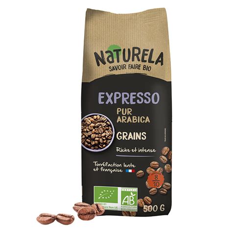 Naturela Expresso Pur Arabica Bio Caf En Grains Cors X Gr