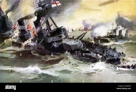 Battle of Jutland was the chief naval engagement during World War I, with heavy losses on both ...