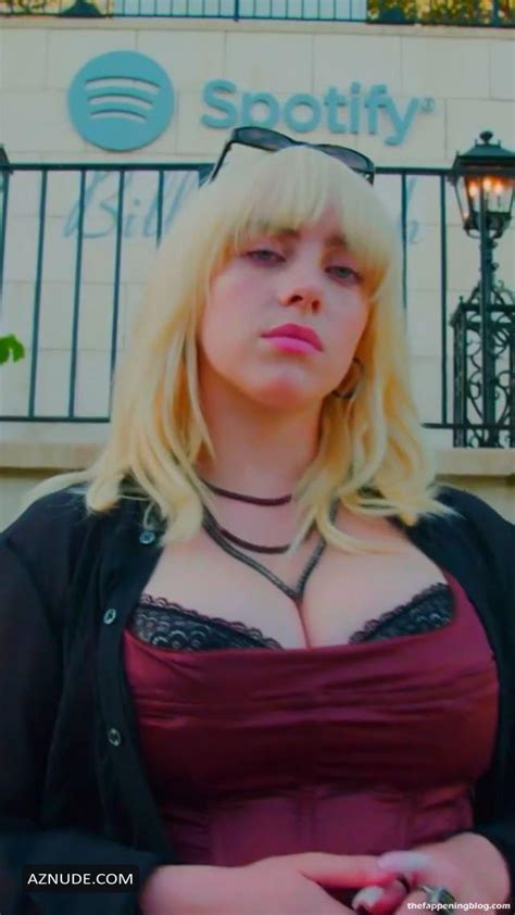 Billie Eilish Sexy Seen Bouncing Her Big Boobs In A Lace Bra In La Aznude