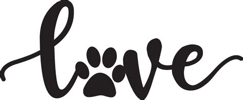 Love Sign Pet Paw Print Free Svg File Svg Heart