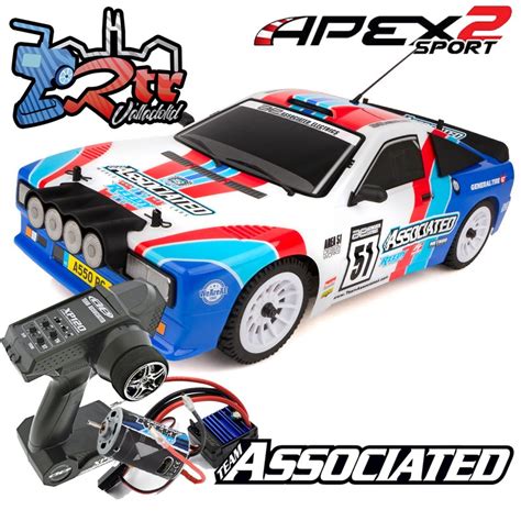 Rally Car Apex2 Sport A550 RTR Team Asociated Escobillas 4WD 1 10 RTR