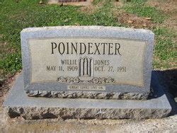 William Jones Willie Poindexter M Morial Find A Grave