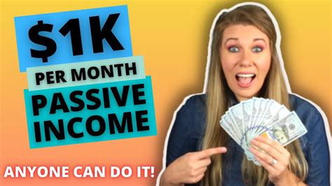 Make 1000 Per Month Online In Passive Income Easy Side Hustle For