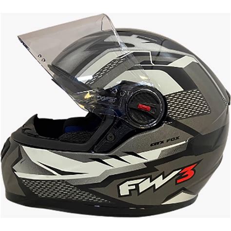 CAPACETE FW3 FECHADO GTX FOX GRAFITE OCULOS N 60 Shopee Brasil