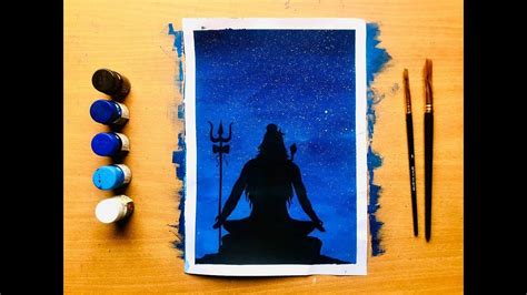 Lord Shiva Easy Painting For Beginners Tutorial Step By Step Youtube