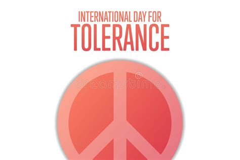 International Day For Tolerance November Holiday Concept Stock