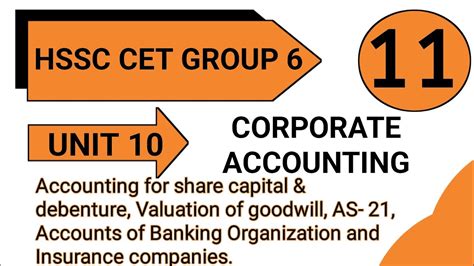 HSSC CET MAINS GROUP 6 COMMERCE CORPORATE ACCOUNTING YouTube