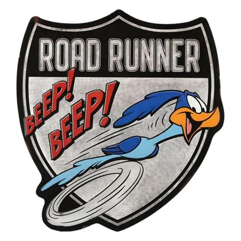 Road Runner Beep Beep Rustic Embossed Metal Sign