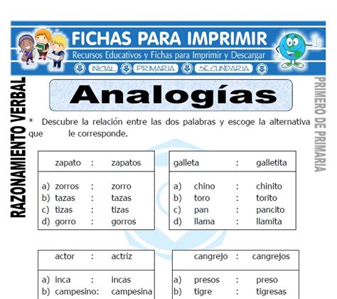 Ejercicios Resueltos De Razonamiento Verbal Gratis Analogías 4ac