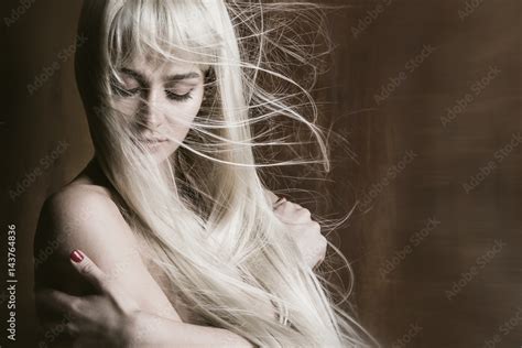 Sexy Woman With Long Blonde Hair Stock Photo Adobe Stock
