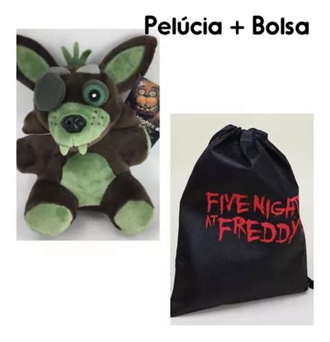 Pelúcia Plush Fnaf Fantasma Verde Foxy Five Nights Bolsa Frete Grátis