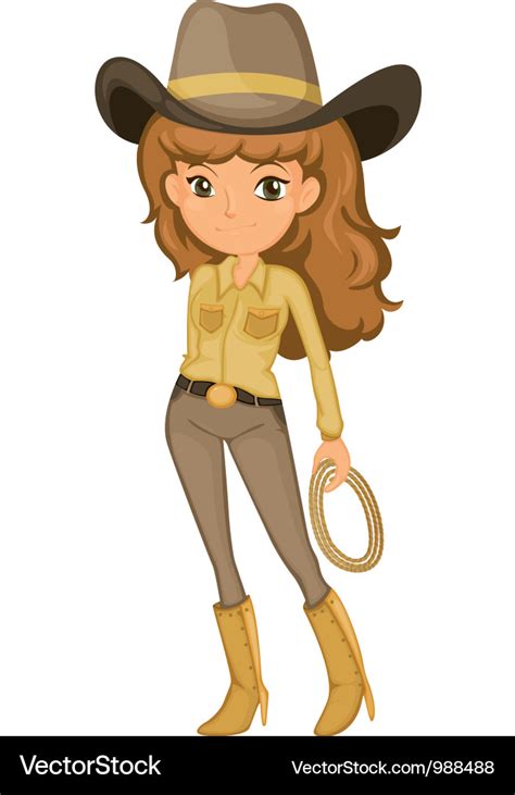 Cowgirl Royalty Free Vector Image Vectorstock