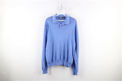 Ralph Lauren Vintage 90s Ralph Lauren Pima Cotton Knit Collared Sweater Grailed