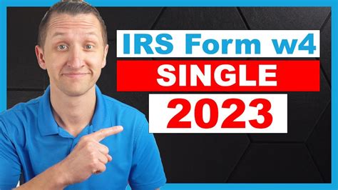 How To Fill Out IRS Form W4 SINGLE 2023 YouTube