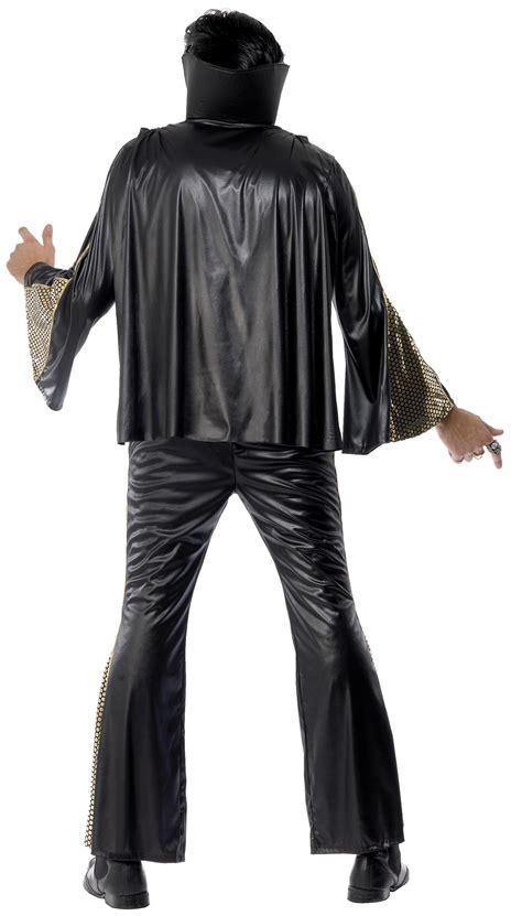 70s Elvis Presley Costume Black And Gold