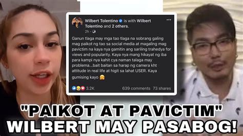 ️ Wilbert Tolentino May Mainit Na Patama Kay Zeinab Harake Sinabihang Pavictim At Paikot Youtube