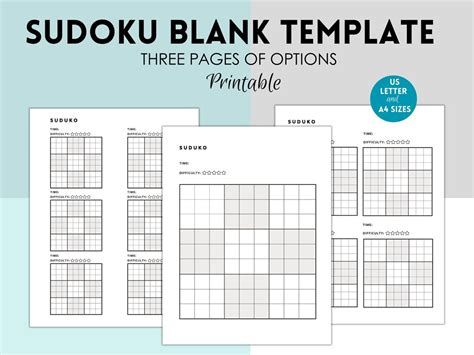 Blank Sudoku Pages, Printable Blank Sudoku, Sudoku Grid, Sudoku Game ...