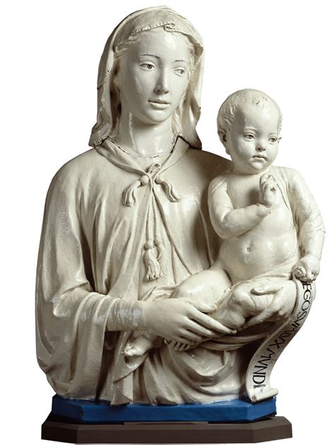 Madonna And Child With Scroll By Luca Della Robbia