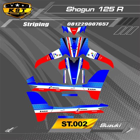 Jual Sticker Striping Decal Full Body Suzuki Shogun 125 R Sticker