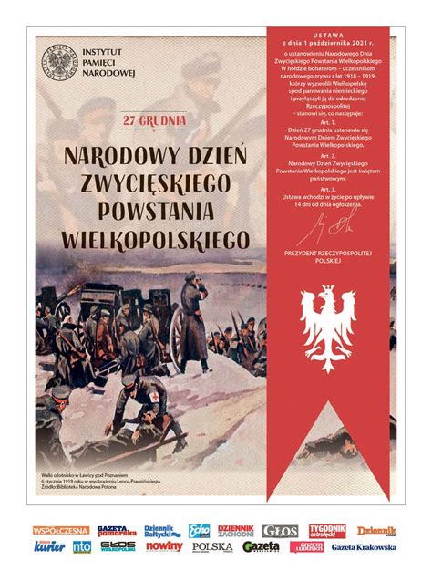 Grudnia Narodowy Dzie Zwyci Skiego Powstania Wielkopolskiego