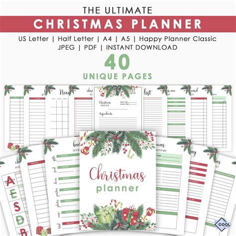 Christmas Planner 2021 Bundle Holiday Planner Christmas To Etsy In