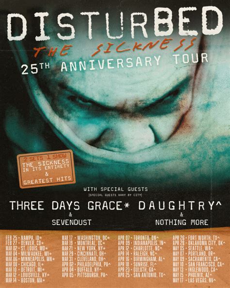 Disturbed Announce ‘The Sickness’ 25th Anniversary Tour