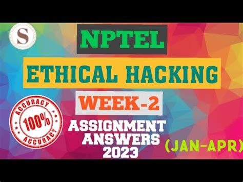 NPTEL ETHICAL HACKING WEEK 2 ASSIGNMENT ANSWERS EthicalHacking Nptel