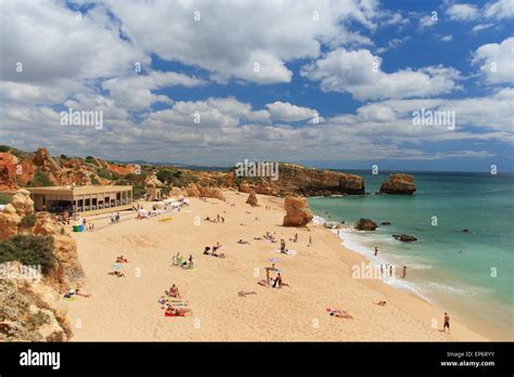 Praia De Sao Rafael Near Albufeira On The Algarve In Portugal Stock