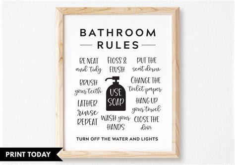 Bathroom Rules