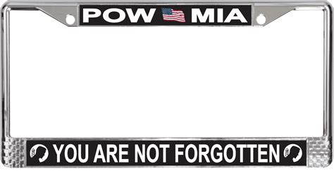 Prisoner Of War Pow Mia License Plate Frame