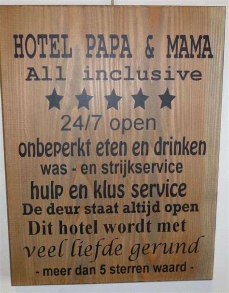 Hotel Papa En Mama Steigerhout Bruin Bol