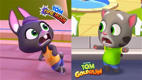 Talking Tom Time Rush Becca Vs Talking Tom Gold Run Tom Android