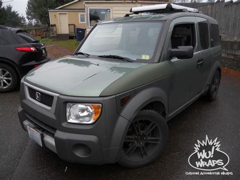 Customhondaelement Honda Element 3m 1080 Matte Black Matte Military Green Wrap Wu Wraps