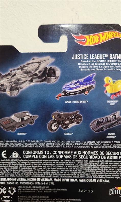 Hot Wheels Batman Justice League Batmobile Die Cast Vehicle Mattel Hobbies And Toys Toys