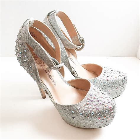 Dsw Silver Sparkles Wedding Formal Shoe Size 7 Gem