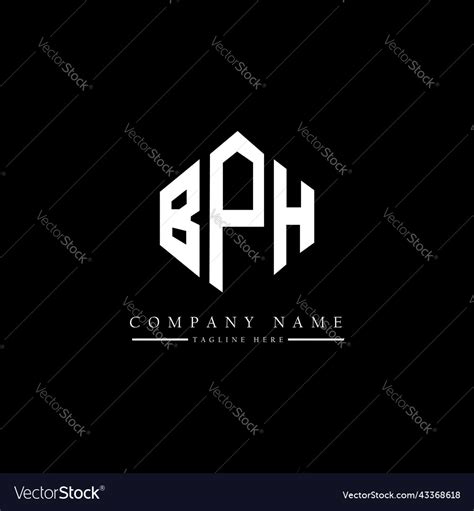 Bph letter logo design with polygon shape Vector Image