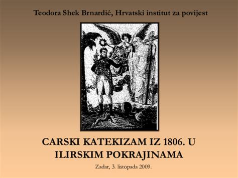 Ppt Napoleonov Carski Katekizam Iz 1806 U Ilirskim Pokrajinama