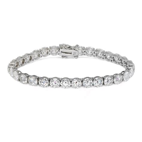 14k Solid Gold Moissanite Tennis Bracelet Classic Tennis Etsy