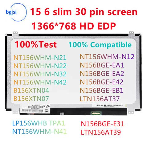 Tela15 6 Pantalla LCD Matrix 30 Pines NT156WHM N42 B156XTN07 NT156WHM