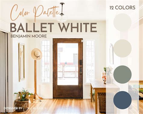 Ballet White Paint Color Palette, Benjamin Moore, Interior Paint ...