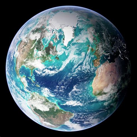 Full Earth Close Up By Science Photo Library Nasa Earth Observatory