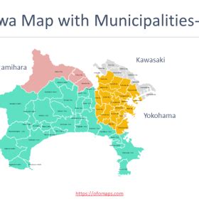 Japan Kanagawa Map - OFO Maps