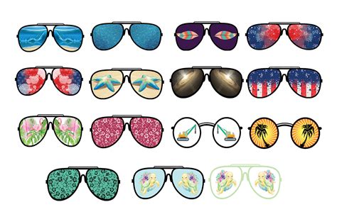 15 Cute Sunglasses Clipart Pngs Graphic By Sunandmoon · Creative Fabrica