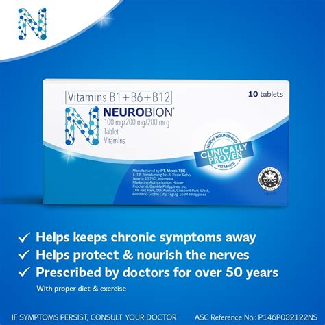 Neurobion B Vitamins B1b6b12 Tablet 30s Nerve Care Watsons