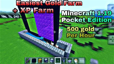 Minecraft Gold XP Farm In 1 19 Pocket Edition And Bedrock Edition