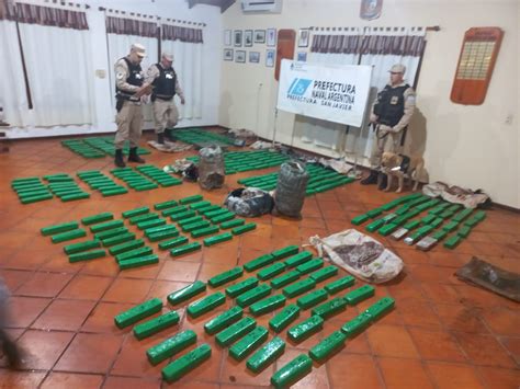 Prefectura secuestró un cargamento millonario de marihuana en Misiones