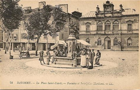 Bayonne Bayonne Place St Esprit Fontaine Carte Postale