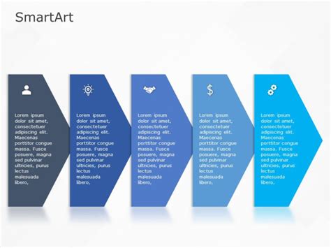 SmartArt Process Basic Square 4 Steps